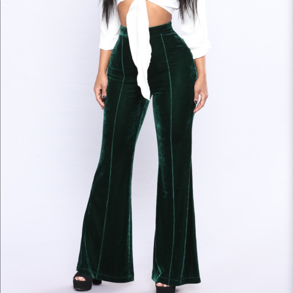 Hunter Green velvet pants size s